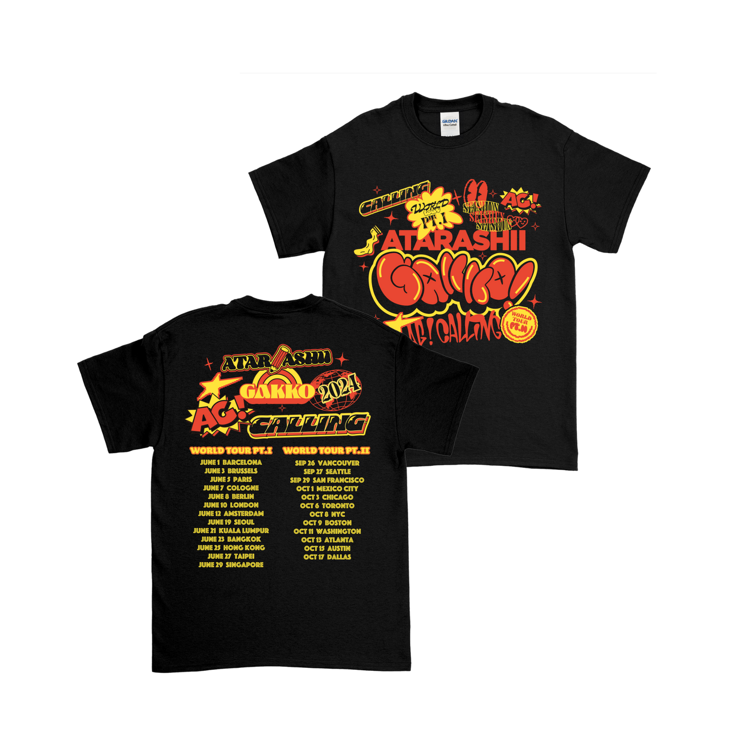 AG! Calling Black Tour T-Shirt