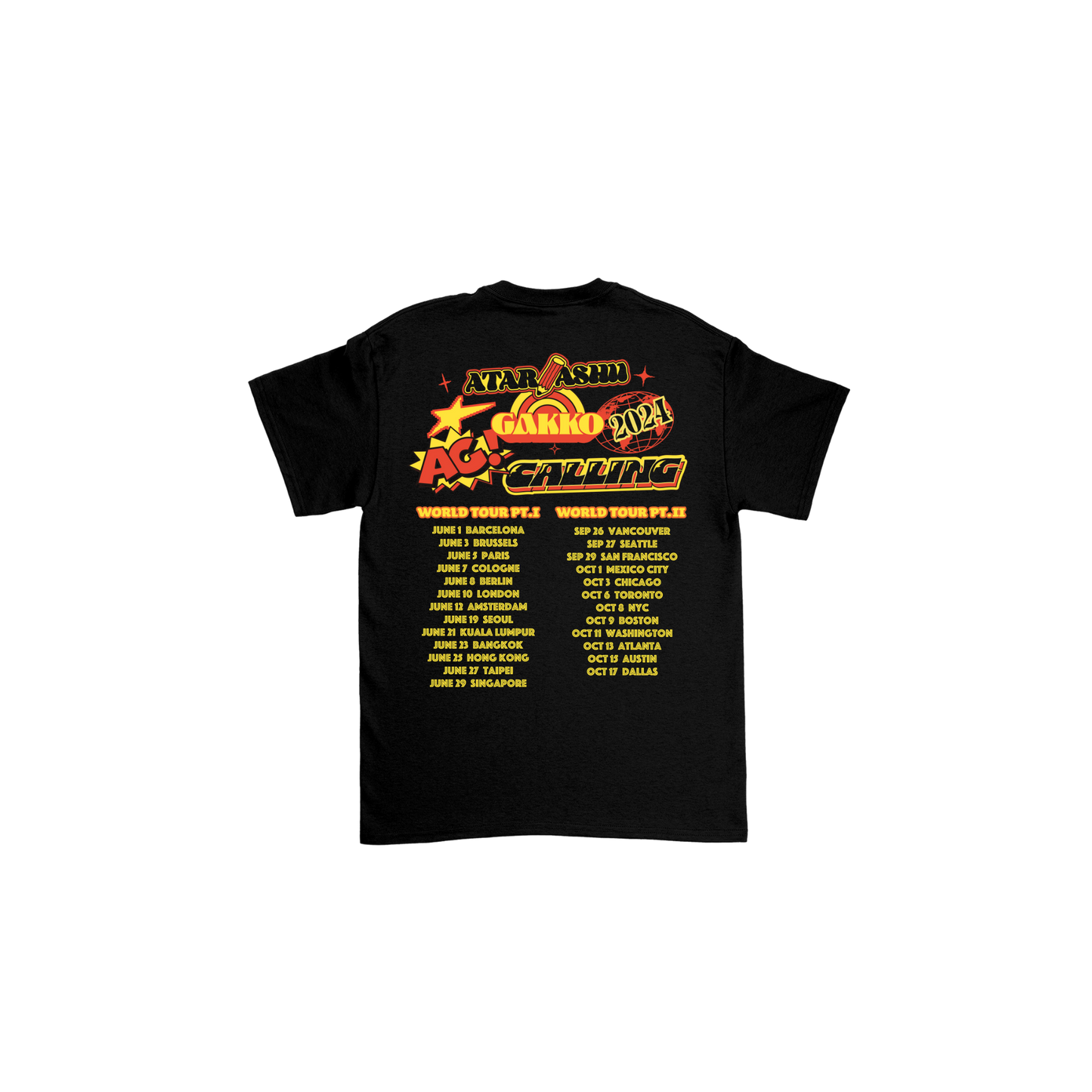 AG! Calling Black Tour T-Shirt