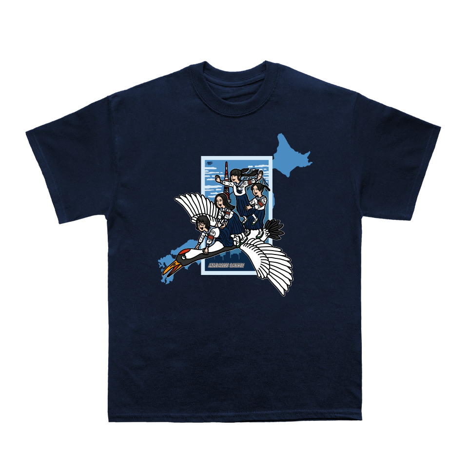Navy Crane Tee