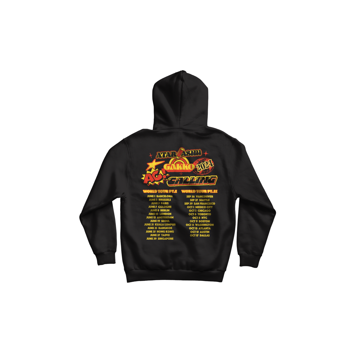 AG! Calling World Tour Black Hoodie