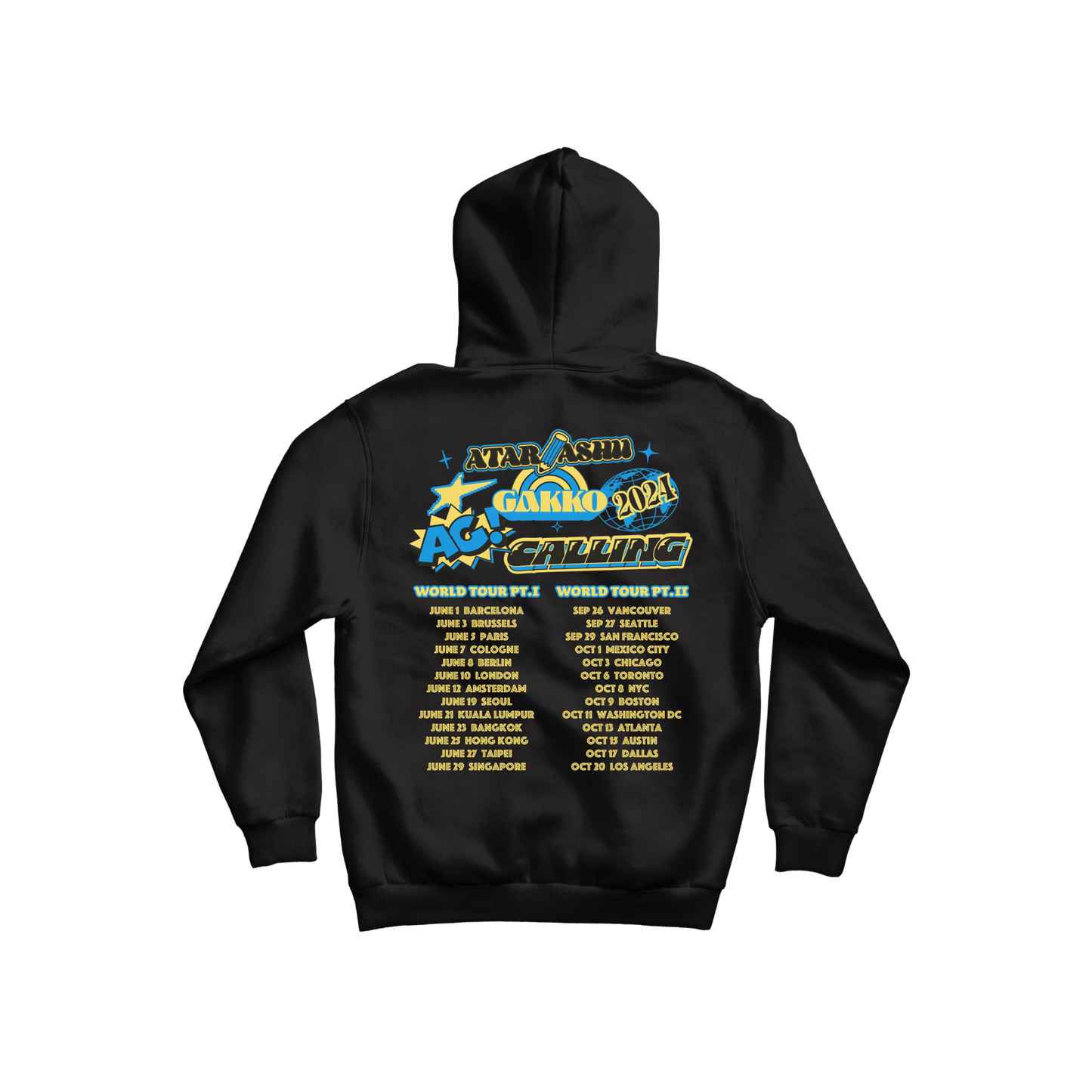 AG! Calling Blue & Black Tour Dates Hoodie