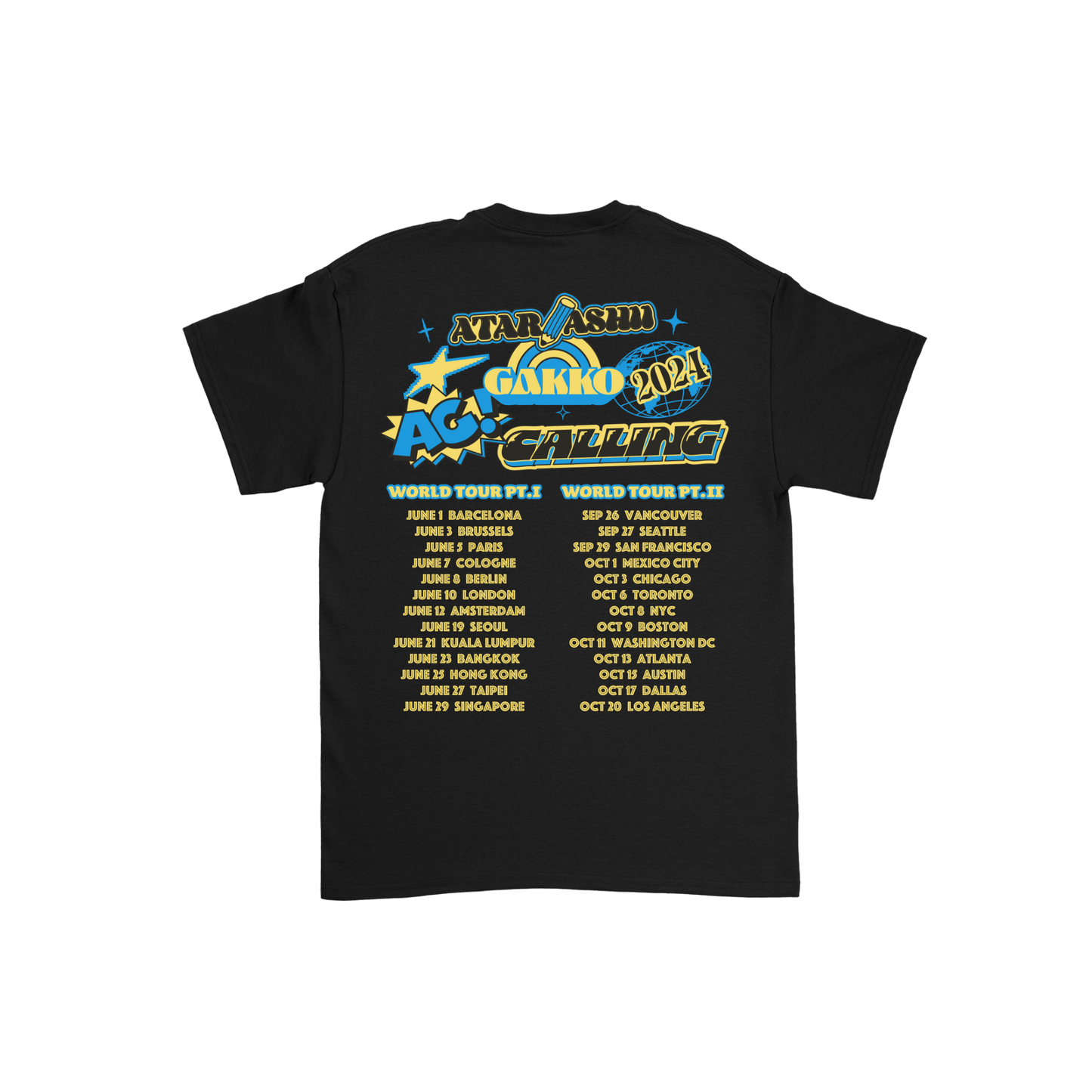 AG! Calling Blue & Black Tour T-Shirt